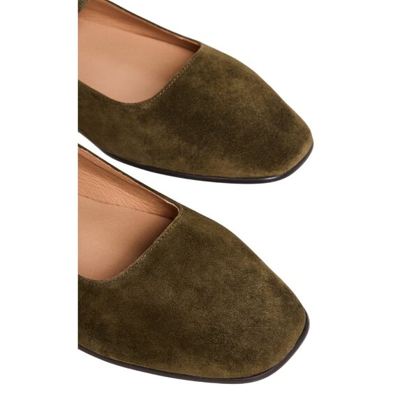 Madewell Olive Green Suede Flats - Picture 3 of 8
